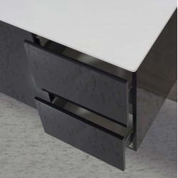 Σετ Έπιπλο Μπάνιου Βάση Με Πάγκο Corian Και Καθρέπτη Με Ντουλάπι Mabo Αφροδίτη 120 cm Κόντρα Πλακέ Θαλάσσης Καπλαμάς Με Πάγκο Corian Με Φωτιστικό Και Νιπτήρα One2